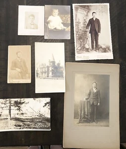 Antique Cabinet Cards Photos Chicago House Iowa Baby People Vintage Early 1900s - Picture 1 of 6