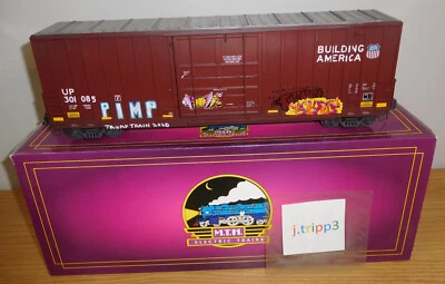 MTH 20-90167 C Union Pacific 50' Hi-Cube Boxcar Train O Scale Weathered Graffiti - Image 1 of 4