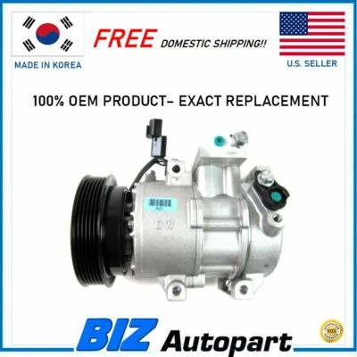 OEM! COMPRESOR DE AIRE ACONDICIONADO CON EMBRAGUE PARA HYUNDAI ACCENT 2012-2014 1,6 L # 97701-1R000 Foto 1 de 4