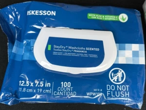 StayDry Personal Wipes Incontinence Washcloth With Aloe - 100 Count Package - Picture 1 of 3