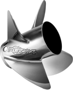 Mercury Fury 4 Propeller 4Blade SS 14.5Dia 24P RH Comp Serie 48-8M0151279 NO HUB - Picture 1 of 5