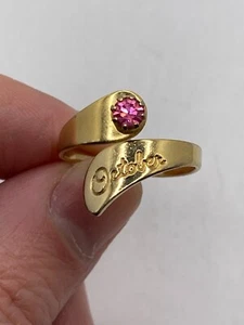 Vintage Oktober Geburtsstein goldfarben Ring (Größe 7) - Bild 1 von 5