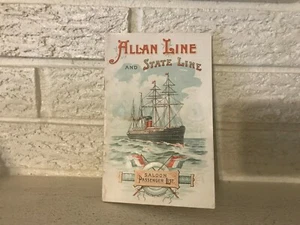 PASSENGER LIST Allan and State LINE Steamship State of Nebraska C1900 Glasgow - Picture 1 of 8