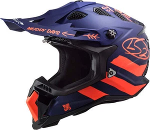 LS2 Subverter EVO MX Motocross Helmet Cargo Matte Blue/Flo Orange MD CLOSEOUT - Picture 1 of 5