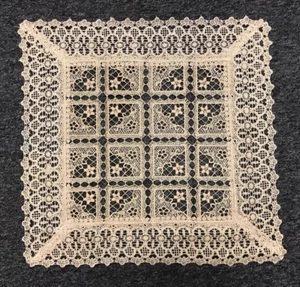 18" Beige Square Wedding Bridal Lace Table Placemat Doily Doilies Party Decor - Picture 1 of 9