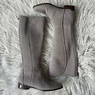 Louise Et Cie Lo Vallery Gravel Gray Leather Tall Riding Boots Euc Sz 8 Euro 38