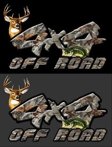 4x4 Off Road Camo Real Tree CAMOUFLAGE Deer Bass Decal