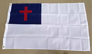 Bandera CRISTIANA 2x3 Pies Bordada Nylon Cruz Jesús Iglesia Cristo - Imagen 1 de 4