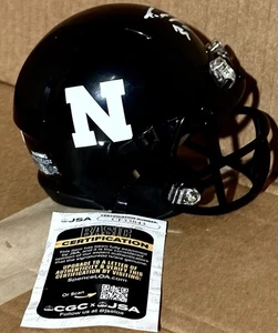 TY ROBINSON SIGNED Mini Helmet JSA COA NEBRASKA CORNHUSKERS - Foto 1 di 5