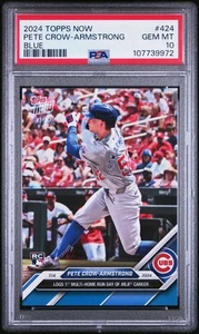 Pete Crow-Armstrong [RC] - 2024 Topps NOW - Rookie 1st Multi HRer /49 - PSA 10 - Picture 1 of 3