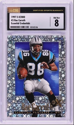 RAE CARRUTH 1997 Skybox E-X2000 Essential Credentials 013/100 CSG 8 (Pop 1) - Image 1 of 2