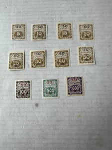 CZECHOSLOVAKIA Stamp - 1920 Eastern Silesia Postage Due Overprint Complete Set - Picture 1 of 7