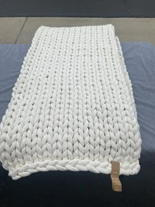 Bearaby Cotton Napper Throw 20 Lb Retail $299 Cloud White - Picture 1 of 6