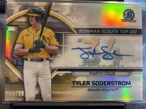 2023 Bowman Tyler Soderstrom Scouts Top 100 RC Auto /99 - Picture 1 of 2
