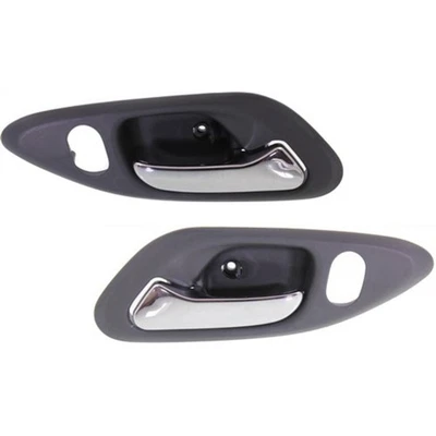 Door Handle Set For 1998-2002 Honda Accord Coupe Front Light Gray w/Chr Lvr 2Pcs - Imagem 1 de 4