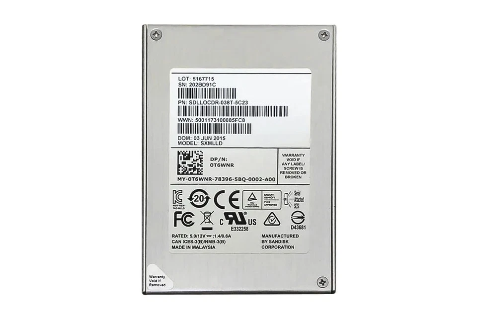 Hard drive Dell 3.84TB SSD SAS 6G 2.5" TLC RI T6WNR - Image 1 of 1