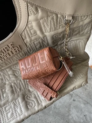Steve Madden Beige Large Crossbody/Tote with Bag Charm - Image 1 of 4