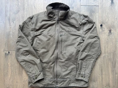Kuhl Burr Jacket Vintage Patina Dye Canvas Fleece Lined Olive Green Men's Medium - Image 1 of 4
