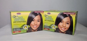 African Pride Olive Miracle Deep Conditioning Anti Breakage No Lye Relaxer SUPER - Picture 1 of 3