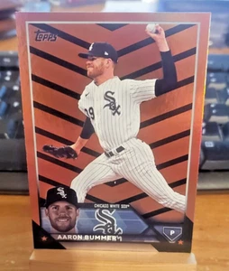 2023 Topps Update Orange and Black Foil Aaron Bummer US102 Parallel - Picture 1 of 2