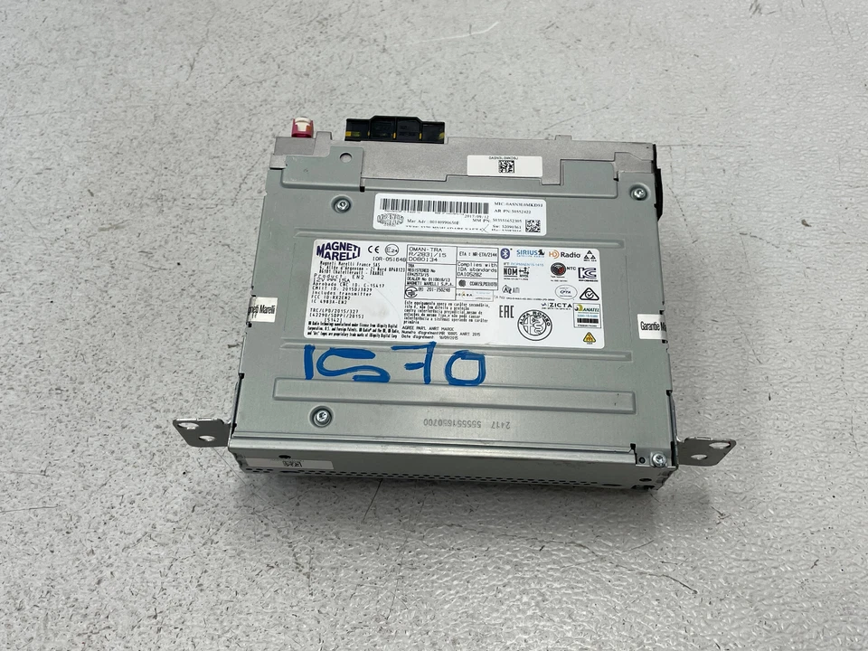 2018-2022 Alfa Romeo Stelvio Satellite Radio Receiver Control Module 1570 OEM - Image 1 of 4