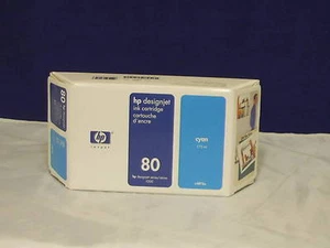New Genuine HP 80  Designjet Series 1000  Cyan Ink Cartridge 175 ml c4872a - Picture 1 of 1