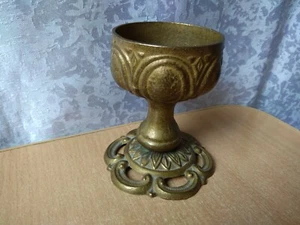 RARE old ANTIQUE Decorative VINTAGE BRONZE Collectible Cup goblet - Picture 1 of 10