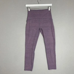 Ivivva Girls Legging 14 Purple Athletic Printed Gym Workout Lounge Stretch - Picture 1 of 12