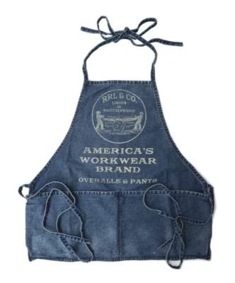 RRL Ralph Lauren Logo Workwear Japanese Denim Apron - Image 1 of 4