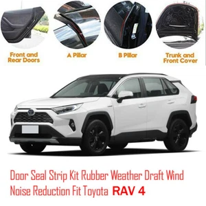 Door Seal Strip Kit Rubber Weather Draft Wind Noise Reduction For Toyota RAV4 - Picture 1 of 12