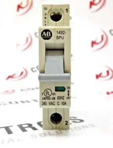 Allen-Bradley 1492-SPU1C100 10A Miniature Circuit Breaker 1-Pole 240VAC Series A - Picture 1 of 9