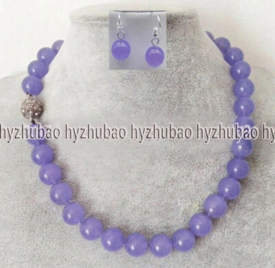 Colar de contas redondas naturais de alexandrita 6/8/10 mm 18" + conjunto de brincos AAA - Imagem 1 de 3