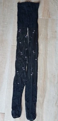 Collant velati Ricamo Cuori,collant Calze Stampa Cuori - Immagine 1 di 3