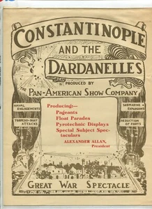 Espectacular folleto publicitario de guerra de Constantinopla y los Dardanelos - Imagen 1 de 1