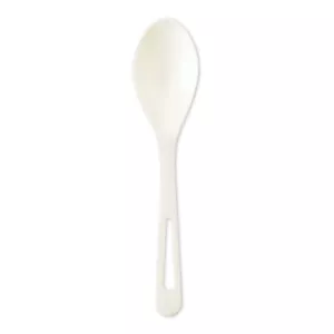 World Centric SPPS6 6" TPLA Compostable Cutlery Spoon - White (1000/CT) New - Picture 1 of 8