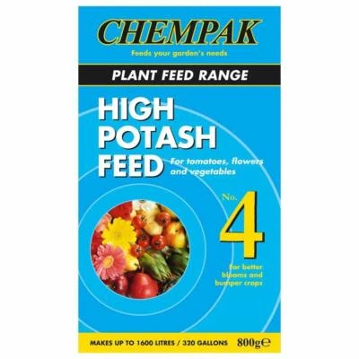 T&M Chempak High Potash Feed Fully Soluble Summer Plant Fertiliser 800g Pack
