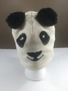 Pierce Kids Panda Winter Beanie Hat Sequin Eyes Size L/XL - Picture 1 of 9