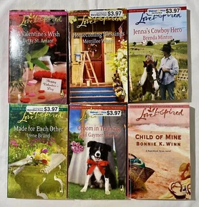 Love Inspired Harlequin Romance paperbacks Lot of 6 Books Valentine Cowboy Bride - Imagen 1 de 4