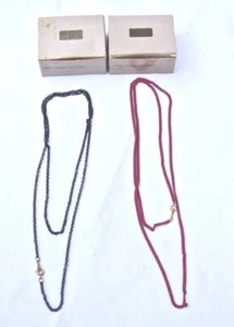 Lot of 2 Vintage Avon Classic Colors Necklace Chain Violet & Hot Pink - Picture 1 of 11