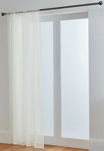 Voile Curtain Panel Lucy Slot Top Plain Curtain Top Quality Voile - Net & Voile - Picture 1 of 42