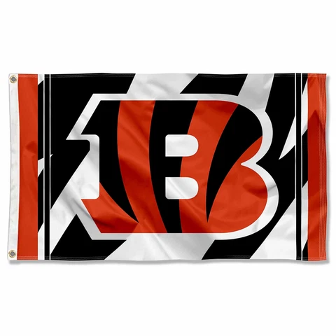 Cincinnati Bengals White Stripes 3x5 Banner Flag Cover