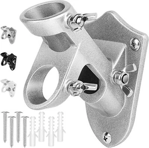 Flag Pole Holder, Outside House Bracket, Heavy Duty Metal Silver  - Picture 1 of 3