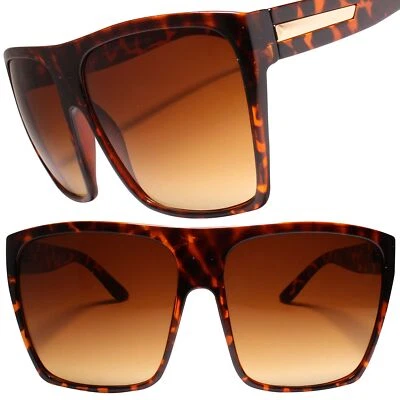 Look Famous  Hip Hop Oversized Exaggerated Tortoise Square Sunglasses - Image 1 of 4