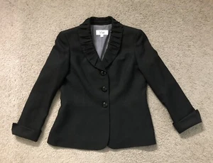 Le Suit Workwear Classic Blazer Size 8🌟Pleated Collar Chic Buttons Casual - Picture 1 of 12