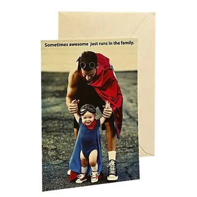 Father's Day Greeting Card - Sometimes awesome just runs in the family. - , with - Image 1 of 2
