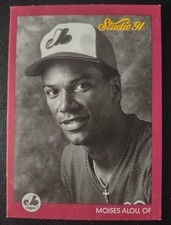 Moises Alou - Montreal Expos - 1991 Leaf Studio Baseball Card #191