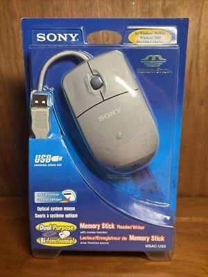 Vintage / Sony Memory Stick Reader Writer USB Optical Mouse / MSAC-US5 / Sealed - Image 1 of 4