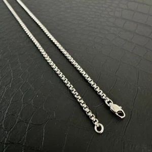 Pure Titanium Necklace Width 3mm Square Box Sub Chain Antiallergic Trend Chain - Picture 1 of 11