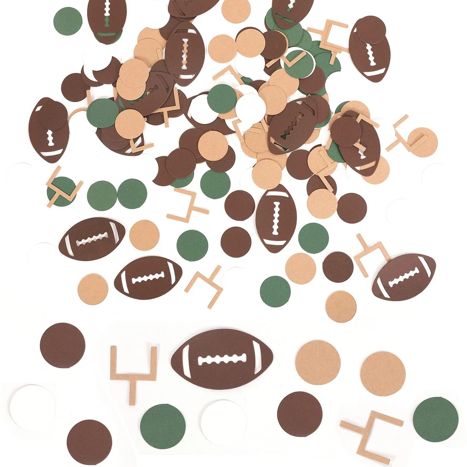 210 Pieces Football Party Table Confetti - First Year Dow，Baby Shower Sport G... - Image 1 of 4
