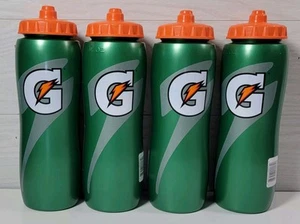 Gatorade Squeeze 32oz Lot Of 4 Plastic Water Bottle Sports  - Green, Classic New - Picture 1 of 1